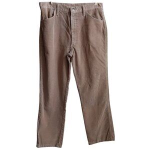 33x28 Fit Vtg 80's Rustler Mens Corduroy Western Bootcut Jeans USA Tan Cowboy